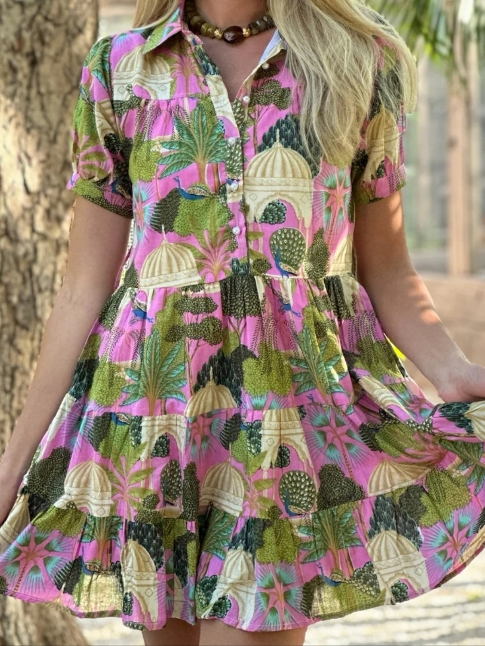 JUST DARVINY georgia mini dress in bouquet